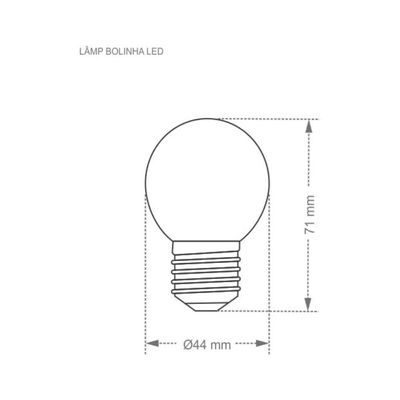 Lâmpada Led Bolinha 1w - Taschibra Vermelho