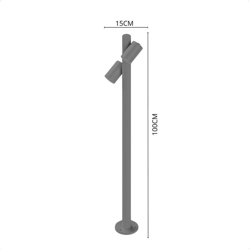Luminária Poste De Jardim Taschibra Moderno Wabi 100 Mr16 Bivolt Preto