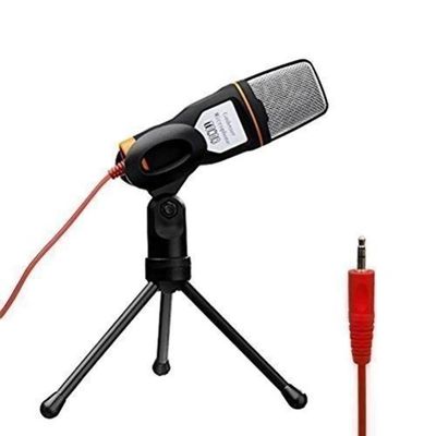 Microfone Condensador Omnidirecional Preto