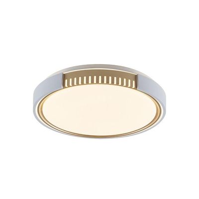 Plafon Led Blumenau Young Redondo De Sobrepor 24w Bivolt Branco - Dourado