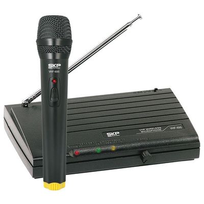 Microfone Sem Fio De Mão, Frequencia Vhf Alcance 50 Metros Vhf695