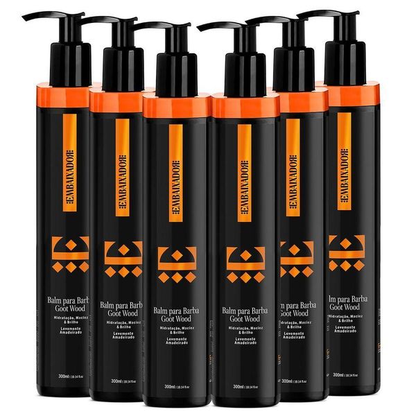 Kit 06 Balm Para Barba Goot Wood Embaixador 300Ml