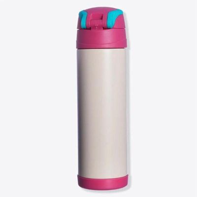 Garrafa Térmica Top Handle Com Adesivos Amigas Floral 500ml
