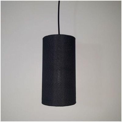Luminária Pendente Cúpula Preto Para E27 13x13x113