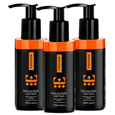 Kit 03 Balm Para Barba Goot Wood Embaixador 120Ml