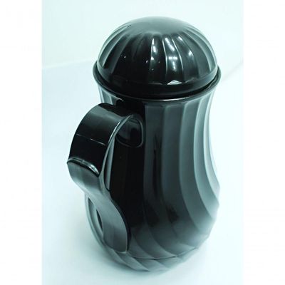 Garrafa Térmica Nova Preta Plástico Vintage Café Bulé Chá 1l