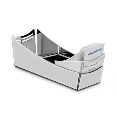 Porta Sachês Tramontina Em Aço Inox Com Suporte Para Colheres Em Plástico Tramontina