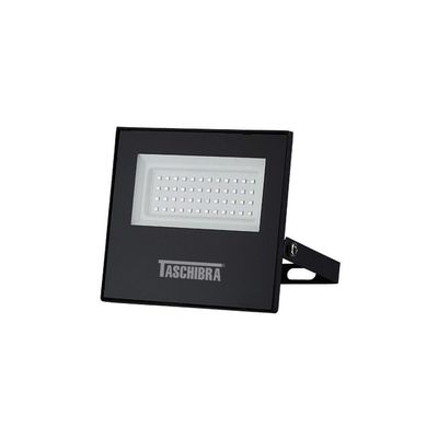 Refletor Taschibra Tr Led Slim 50w Preto Bivolt Luz Verde