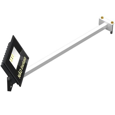 Suporte Refletor Fachada Banner Braço 60 Cm - Branco