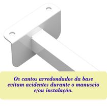 Suporte Refletor Fachada Banner Braço 30 Cm - Branco
