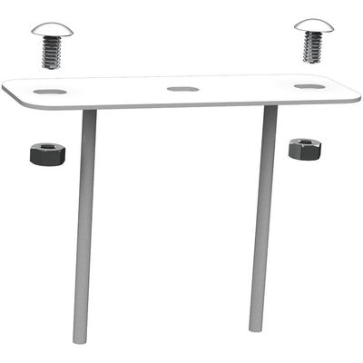 Suporte Refletor 2 Espetos Estacas Chão Jardim - Branco