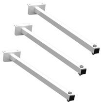 03 Suportes Refletor Fachada Banner Braço 50cm 03 Cj - Branco