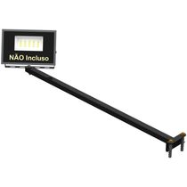 Suporte Refletor Fachada Banner Braço 70 Cm Preto