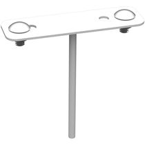 05 Suportes Espetos Estacas Chão Refletor - 05 Cjts - Branco