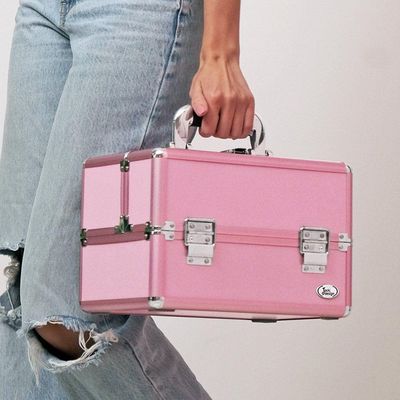 Maleta Profissional De Maquiagem Jacki Design - Rosa