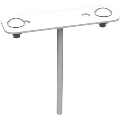 06 Suportes Espetos Estacas Chão Refletor - 06 Cjts - Branco