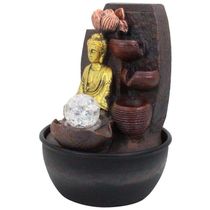 Fonte De água Decorativa Budag Flor De Lotus Luz De Led Bivolt