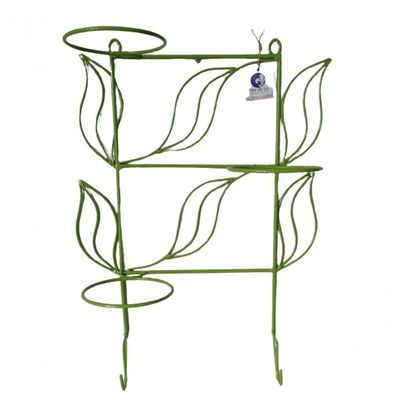 Suporte Ferro Para Plantas Folhas Para 3 Vasos E 2 Ganchos
