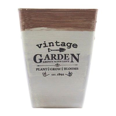 Mini Vaso De Planta Cachepot Estampado Decorado 16cm