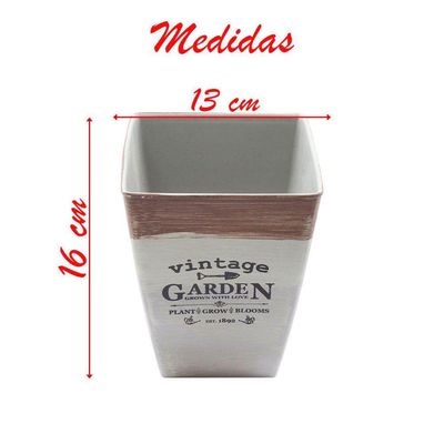 Mini Vaso De Planta Cachepot Estampado Decorado 16cm