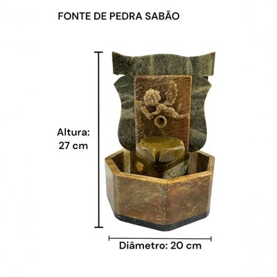 Fonte De água Cascata Pedra Sabão Anjo Chafariz Decoração