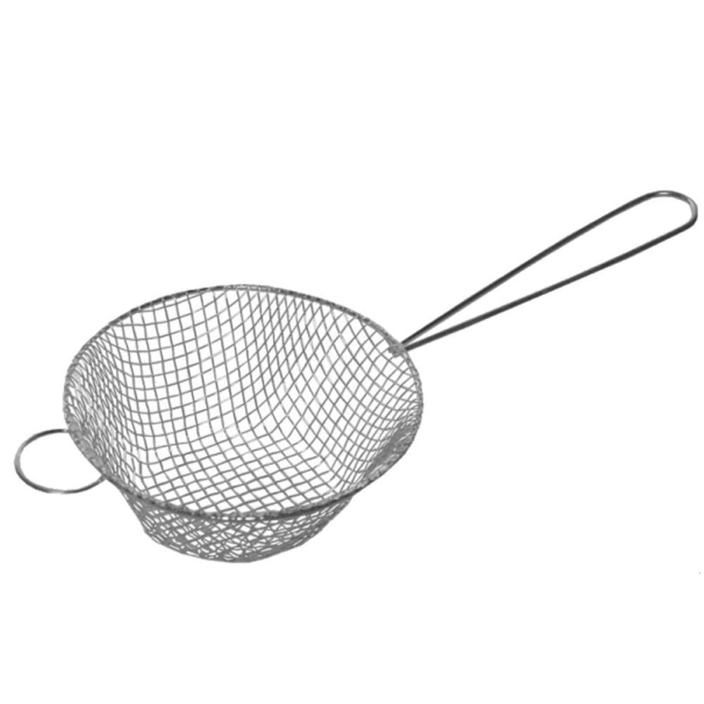 Peneira E Coadeira Cônica Inox Para Alimentos 16X36Cm