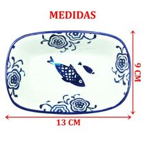Kit 12 Petisqueiras Travessa Pequena Bowl Peixe Oceano 100ml
