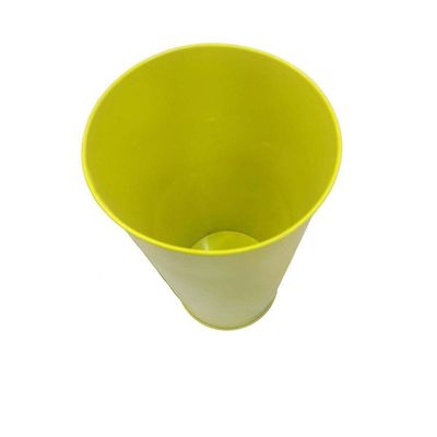 Vaso Enfeite Jardim Quintal Borboleta Flor De Ferro Amarelo