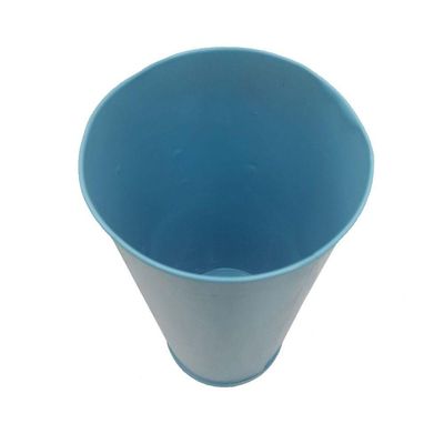 Vaso Enfeite Jardim Quintal Borboleta Flor De Ferro Azul