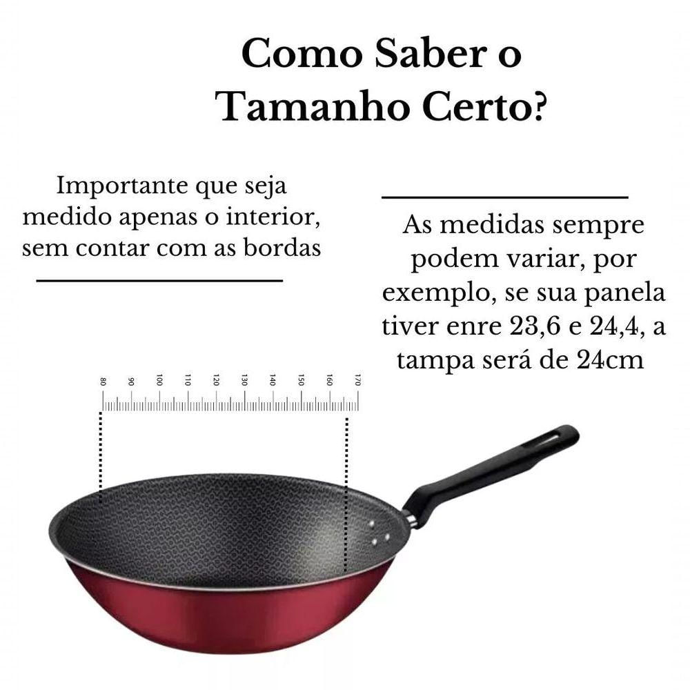 Tampa Avulsa De Vidro Temperado Para Panela Frigideira 30cm