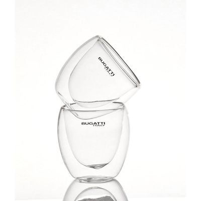 Conjunto 2 Copos De Café Chá De Parede Dupla 250ml Bugatti