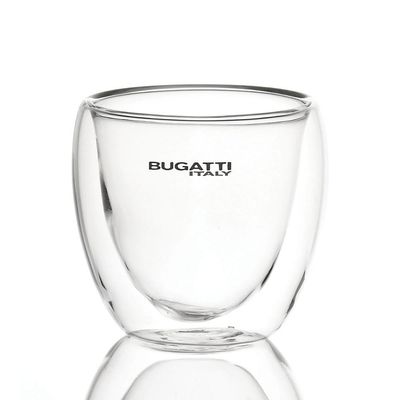 Conjunto 2 Copos De Café Chá De Parede Dupla 250ml Bugatti