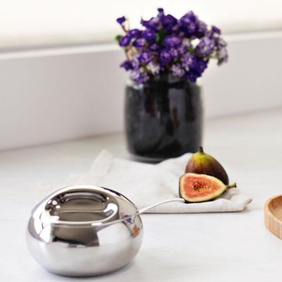 Açucareiro Porta Açúcar 320ml Em Aço Inox Com Colher - Tramontina 64400500