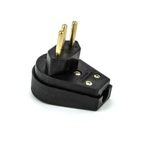 Plug Macho Tomada Elétrica Tripolar 10a 90 Graus - Preto