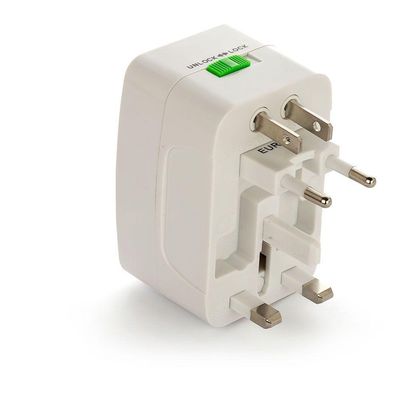Adaptador De Tomada Universal Com 2 Usb Viagem + 150 Países