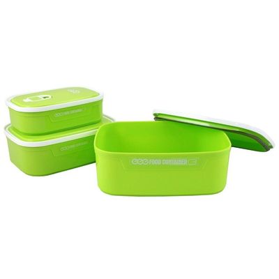 Conjunto De Potes Para Alimentos Com 3 Peças Lifestyle Jacki Design Verde