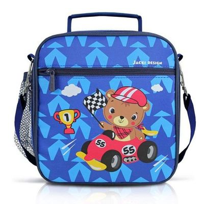 Conjunto Pote Para Lanche De 4 Peças E Lancheira Térmica Filhotinhos Azul
