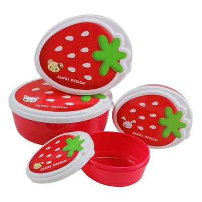 Pote Para Lanche De 4 Peças Filhotinhos Jacki Design Vermelho