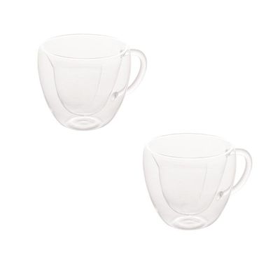 Xícara De Chá Ou Café 230ml Vidro Com Parede Dupla Lyor