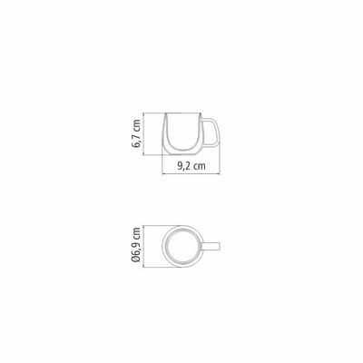 Conjunto De Xícaras Tramontina Para Café - 2 Peças 100 Ml