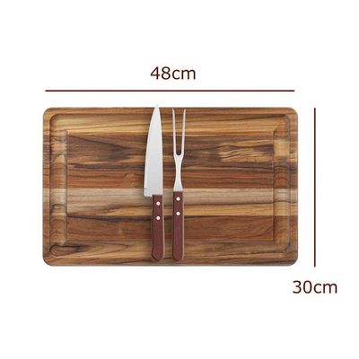 Kit Churrasco Tábua De Carne Com Garfo E Faca - Stolf