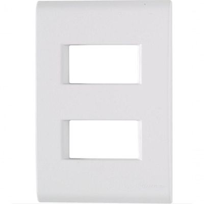 Kit 9 Placa 2 Postos Afastados 4x2 Tramontina Liz Branca