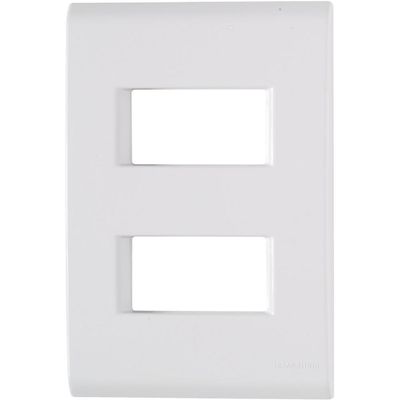 Kit 9 Placa 2 Postos Afastados 4x2 Tramontina Liz Branca