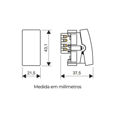 Módulo Interruptor Simples Fame Habitat 16a Branco