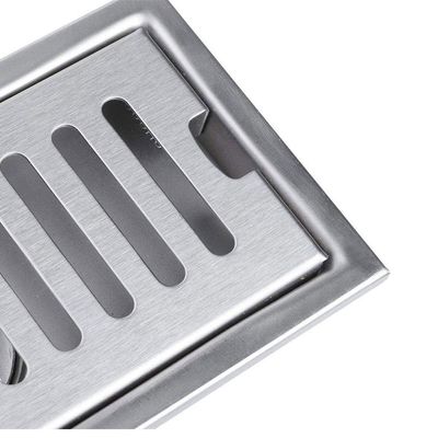 Ralo Linear 20cm Aço Inox Banheiro Anti Odor Anti Inseto Area Externa Lavabo Piscina Quintal