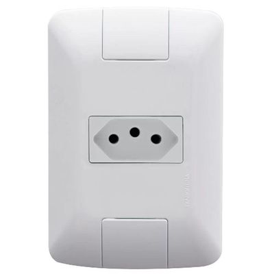 Conjunto Placa Com 1 Tomada 10a Aria Branca - Tramontina