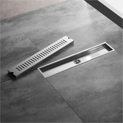 Ralo Linear 20cm Aço Inox Banheiro Lavabo Area Externa Anti Odor Anti Inseto Piscina Quintal