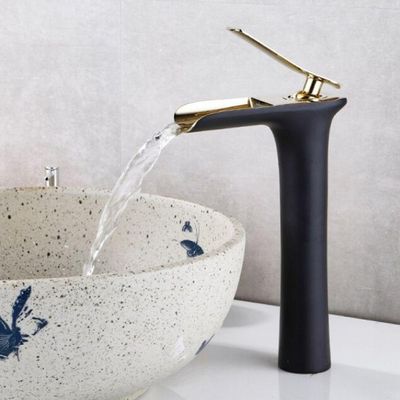 Torneira Cascata Monocomando Luxo Misturador Quente Frio Banheiro Bancada Cuba Cobre
