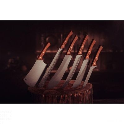 Faca Para Desossar Churrasco Black Com Lâmina Em Aço Inox Escurecido E Cabo De Madeira 6"