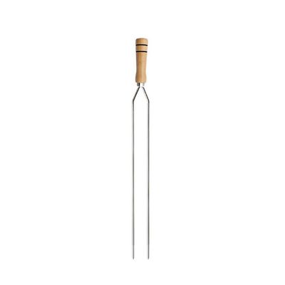 Kit Churrasco Porta Espeto + 2 Espetos Duplo E 2 Espetos Simples 65cm